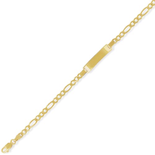 5 inch Childs ID Bracelet In 9 Carat Yellow Gold