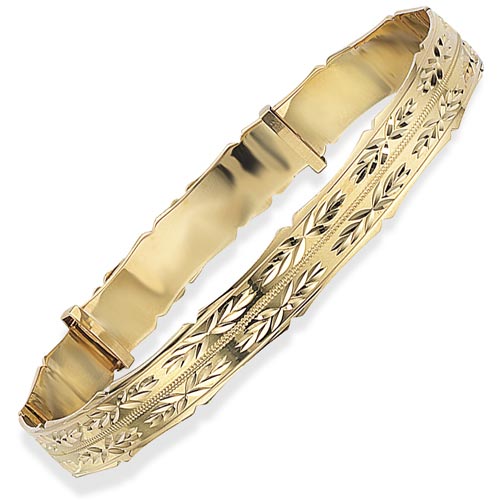 Expandable Bangle In 9 Carat Yellow Gold
