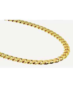 Plated Silver Gents Solid Curb Chain