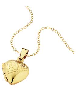 gold Plated Silver Heart Locket Pendant