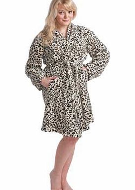 Gold Rush Animal Print Adult Fleece Robe
