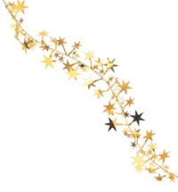 Gold Stars Wire Garland 3.7m