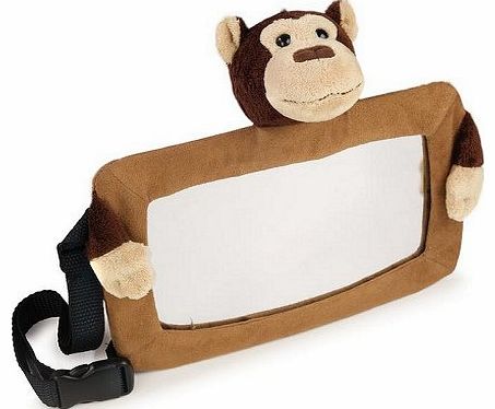 in Car Safety View Mirror Brown Monkey