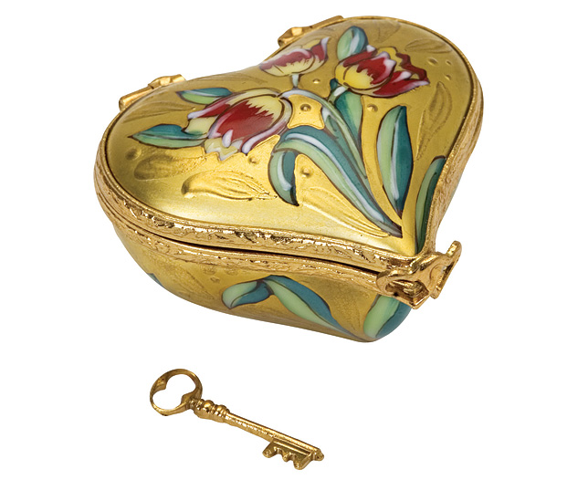 Golden Heart Limoges Box