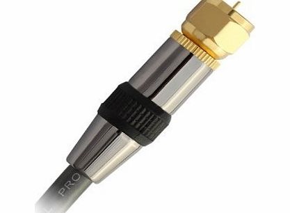 Goldkabel Gold Antenna Cable and Satellite Channels with Gain F-STECKER 3.50 M