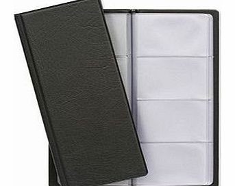 Goldline Classic Business Card Holder PVC 64 Pockets for 128 Cards 280x110mm Black Ref CBC4P