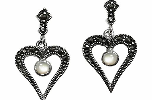 Marcasite and Mother of Pearl Drop