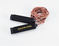 Golds Gym Weighted Leather Skipping Rope