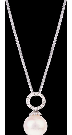 Goldsmiths 18ct White Gold Akoya Pearl Pendant