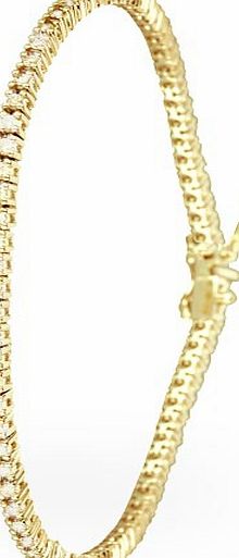 Goldsmiths 18ct Yellow Gold 1.00ct Diamond Tennis Bracelet