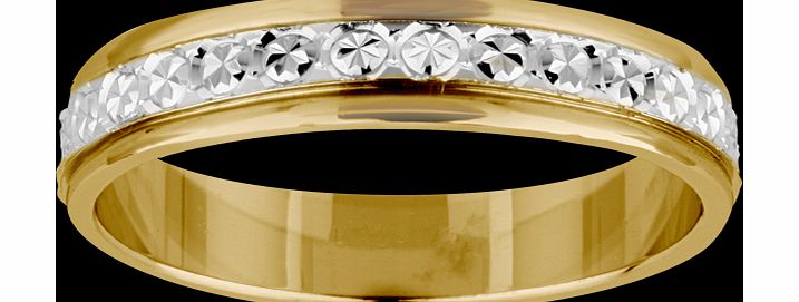 Goldsmiths 4mm Ladies sparkling wedding band in 18 carat