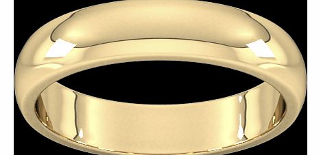 5mm D Shape Heavy Wedding Ring In 9 Carat