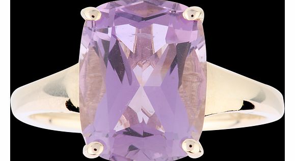 Goldsmiths Amethyst Ring in 9 Carat Yellow Gold - Ring Size M