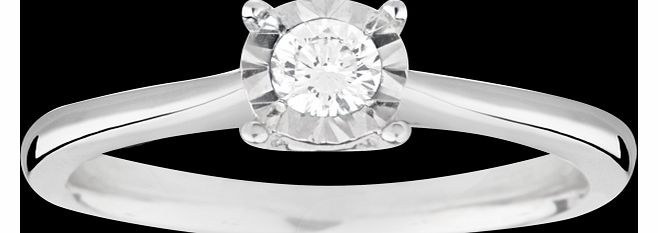 Goldsmiths Brilliant cut 0.15 carat solitaire diamond ring