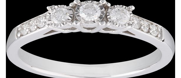 Goldsmiths Brilliant Cut 0.25 Carat Total Weight Three