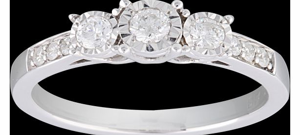 Goldsmiths Brilliant Cut 0.33 Carat Total Weight Three