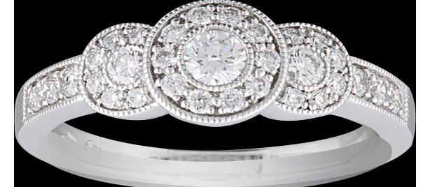 Goldsmiths Brilliant Cut 0.52 Carat Total Weight Three