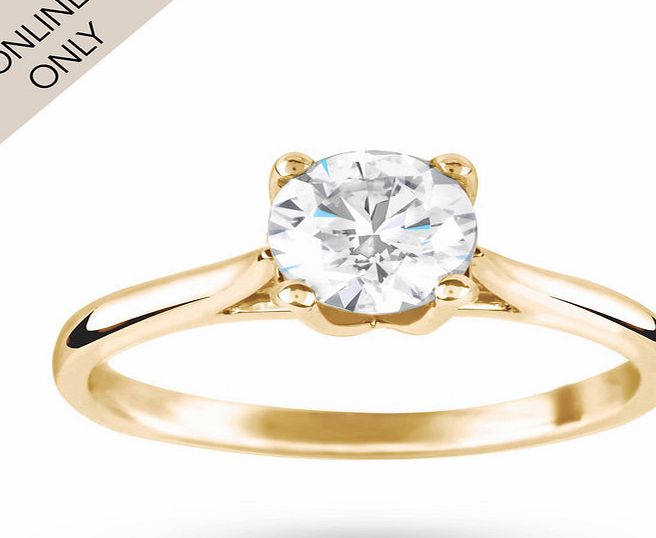 Goldsmiths Brilliant Cut 1.00 Carat Solitaire Ring in 18