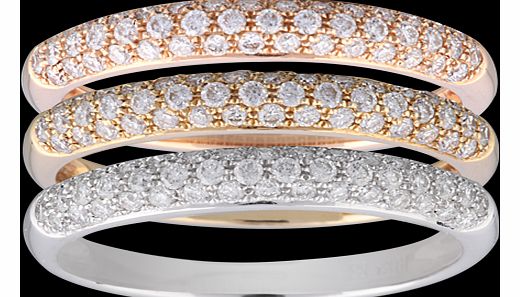 Goldsmiths Brilliant Cut 1.00 Carat Total Weight Pave set