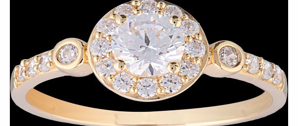 Goldsmiths Brilliant Cut Cubic Zirconia Ring in 9 Carat