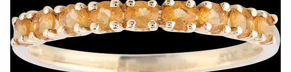 Goldsmiths Citrine Eternity Ring in 9 Carat Yellow Gold -