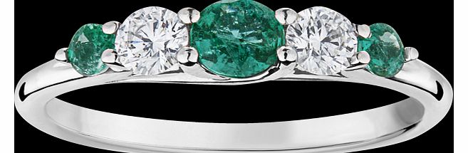 Emerald and 0.33 total carat weight diamond, 5
