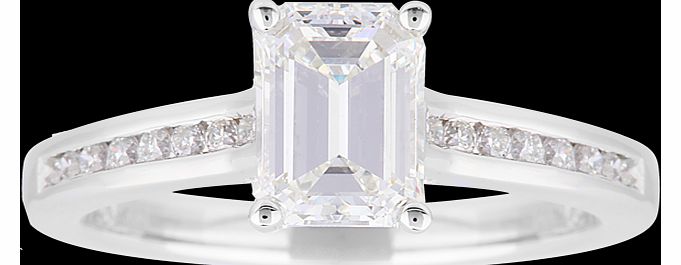 Goldsmiths Emerald Cut 1.14 Carat Total Weight Solitaire