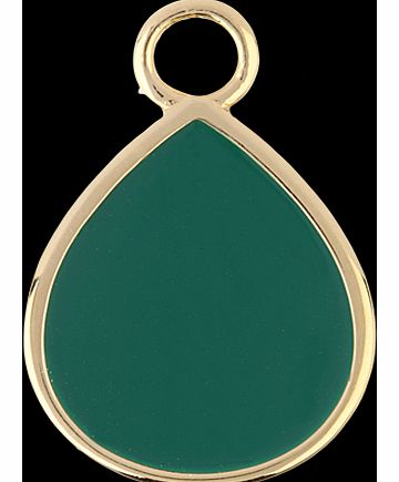 Goldsmiths Gold Vermeil Tear Drop Red Green Pendant Charm