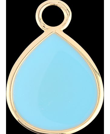 Goldsmiths Gold Vermeil Tear Drop Turquoise Enamel Pendant