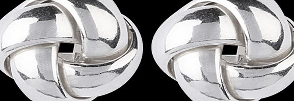Goldsmiths Italian Silver Small Knot Stud Earrings