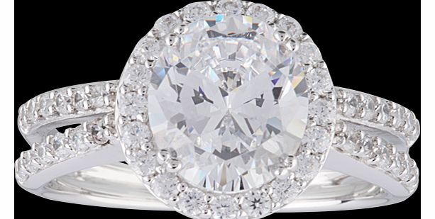 Goldsmiths Oval Cut Cubic Zirconia Cocktail Ring in