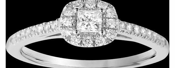 Princess cut 0.40 total carat weight diamond