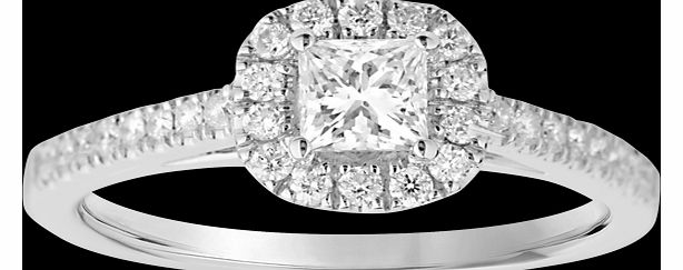 Princess cut 0.65 total carat weight diamond