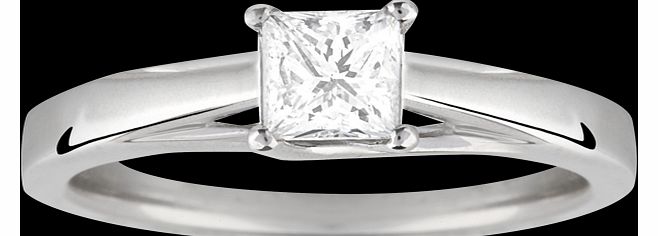 Goldsmiths Princess Cut 0.70 Carat Solitaire Diamond Ring