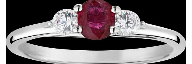Goldsmiths Ruby and 0.30 total carat weight diamond, 3