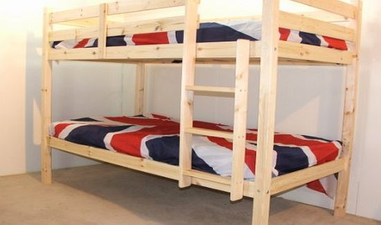Goliath Heavy Duty Bunk Bed Adult Bunkbed - 3ft Single Bunk Bed - VERY STRONG BUNK! - Contract Use - has TWO centre rails for added support, heavy duty use