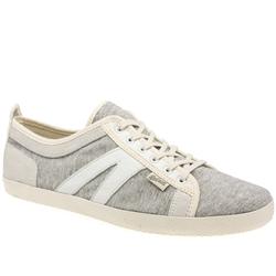 Male Goliath Slogger Ii Fabric Upper Fashion Trainers in White and Grey