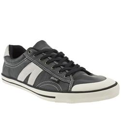 Male Gully Fabric Upper Fashion Trainers in Navy and Stone