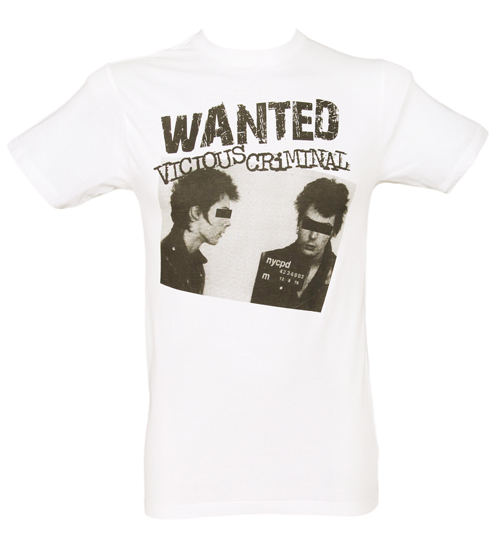 Mens Wanted Vicious Criminal T-Shirt from