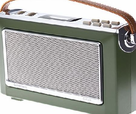 Goodmans 1960s Vintage Style Digital amp; FM Radio in Moss Green