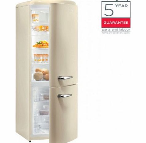 Gorenje RK60359OC-UK Cream Retro Fridge Freezer - 5 Year Parts and LabourManufacturer Guarantee