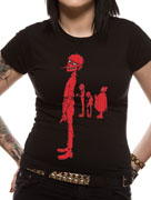 (Murdoc Red) Black T-shirt cid_5871SKBP