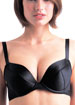Superboost Satin padded plunge underwired bra for the larger cup