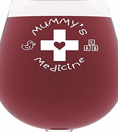 Got Me Tipsy Mummys Medicine Funny Wine Glass 385 mL - Best Christmas Gifts for Mum - Unique Birthday Gift For Women - Humorous Xmas Present Idea For Her, New Mother, Wife, Girlfriend, Sister, From Son or Daughter