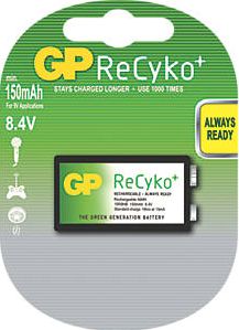 GP Batteries, 1228[^]6993G ReCyko  Rechargeable Battery 9V 6993G