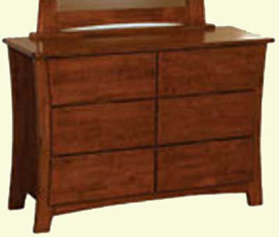 grace CHEST OF DRAWERS 6 DRAWER DARK FURNITURE
