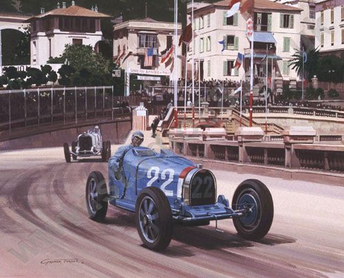 Graham Turner 1931 Monaco Grand Prix - Louis Chiron Print