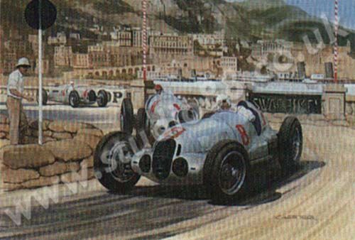 Graham Turner 1937 Monaco Grand Prix - Von Brauchitsch Print