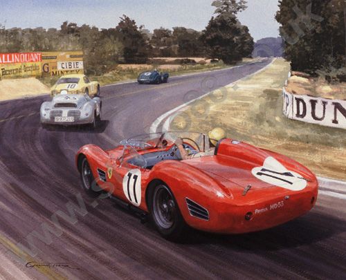 Graham Turner 1960 Le Mans - Paul Frere Print