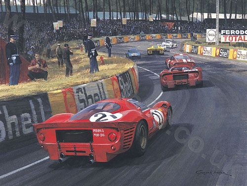 Graham Turner 1967 Le Mans - Mike Parkes Print